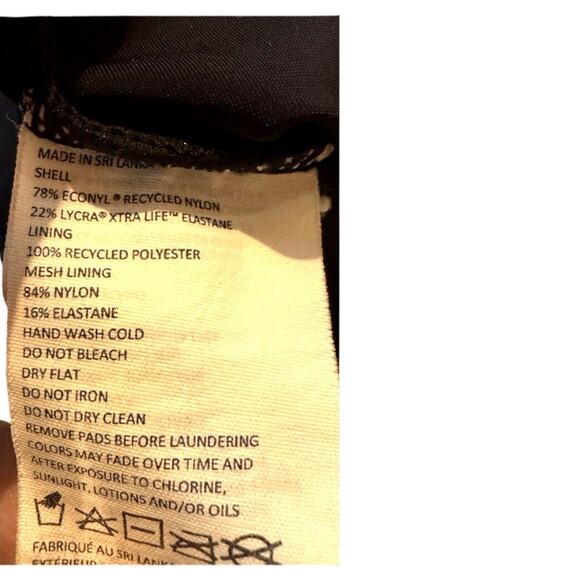 Prana Black Tankini Swim Top Women’s Size 36D / Medium Adjustable Straps - Picture 9 of 9